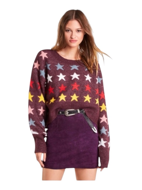 Wildfox Sweaters - new Wildfox Couture ★ Rainbow Star Elektra Knit Sweater ★ Crushed Berry ★ Large